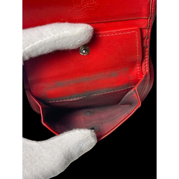 Rare Christian Louboutin Kios Spike Studs Punk Leather Bifold Wallet with COA - Picture 6 of 16